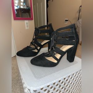 Black Lace Up Heel